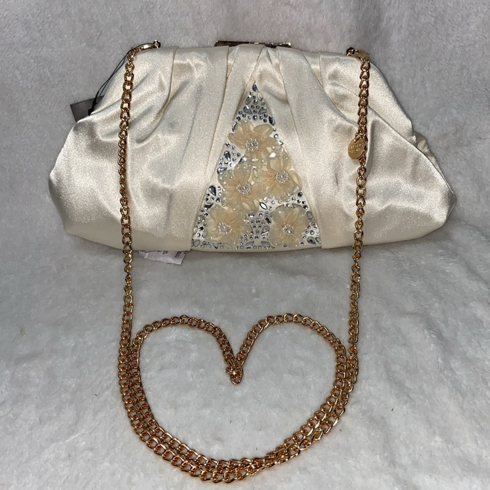 Badgley Mischka Cream Crossbody Bag
